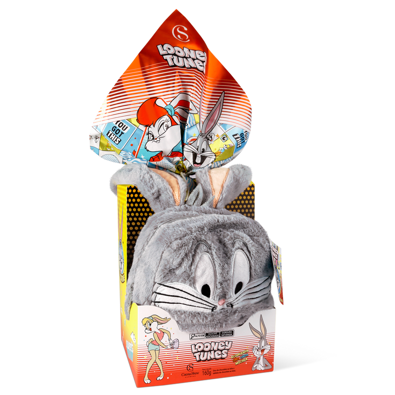 Ovo de páscoa mochila looney tunes pernalonga 160g