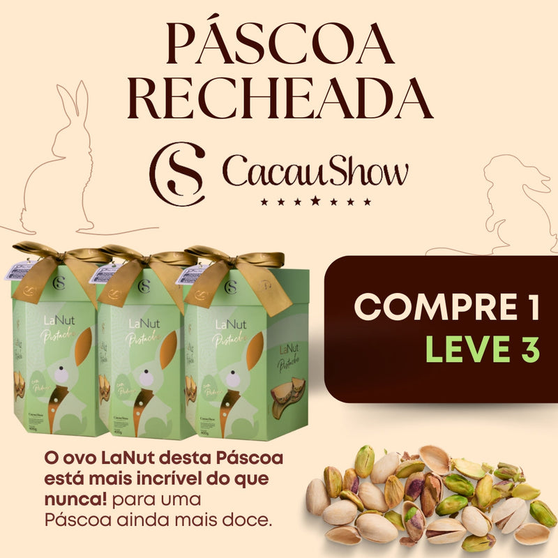 Compre 1 Leve 3 Ovo de Páscoa LaNut Pistache