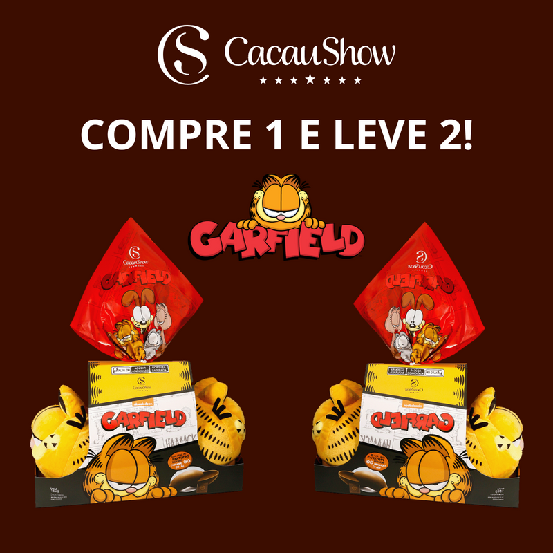 Compre 1 Ovo  e Leve 2 (Último Dia!)  - Ovo de Páscoa Pantufa Garfield  160g