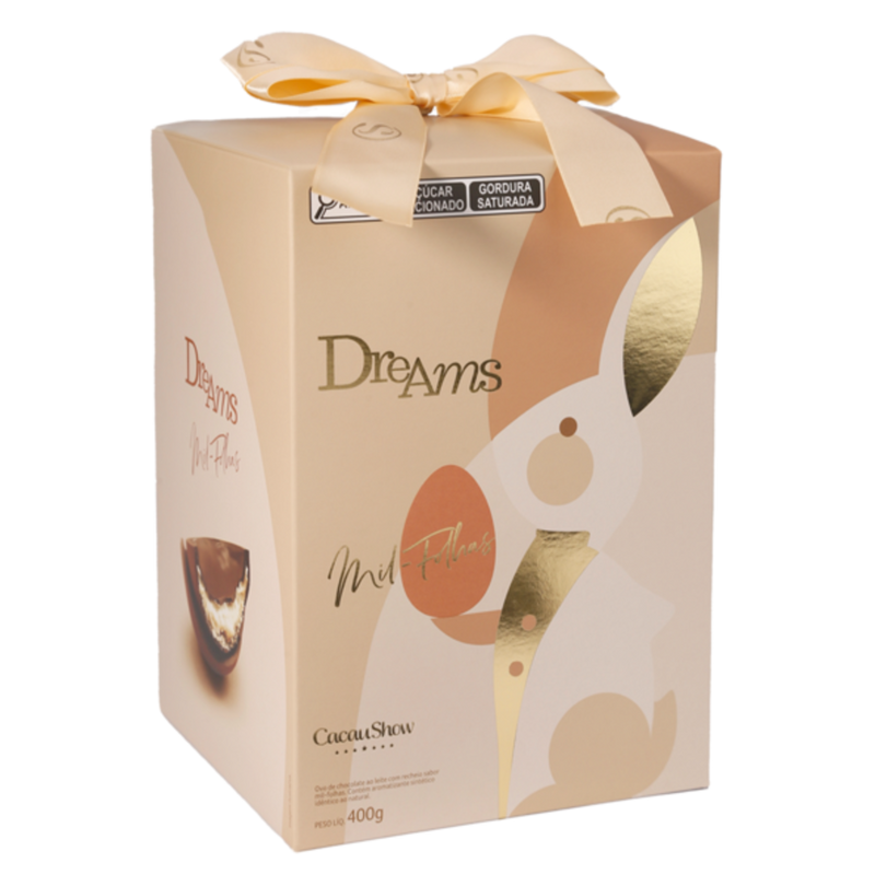 Ovo de páscoa dreams mil-folhas 400g